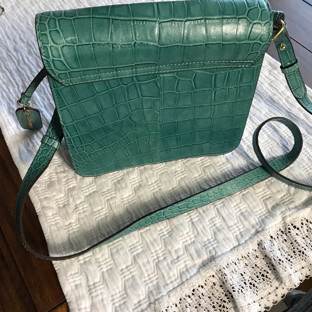 Teal Leather Cynthia Rowley Shoulder Bag NWOT - Picture 5 of 8